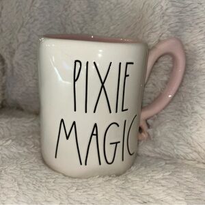 Rae Dunn Disney Pixie Magic Mug Tinker Bell Pink Handle